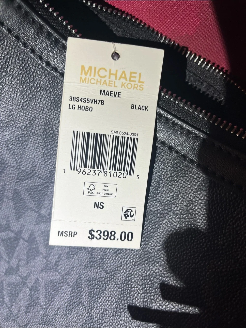 Michael Kors Gray/Black MK Monogram Shoulder Bag
